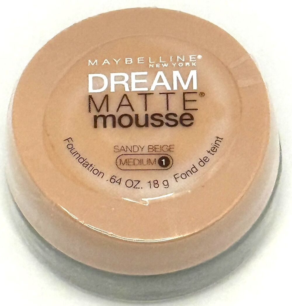 Maybelline Dream Matte Mousse Foundation  Sandy Beige 1 NEW Sealed 0.64oz